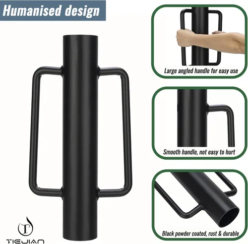 Miniatura 2 de Poste de valla en T con mango de 18 libras, perforador de poste de mano resistente para postes de madera/canales en U, postes de cerca, excavadora