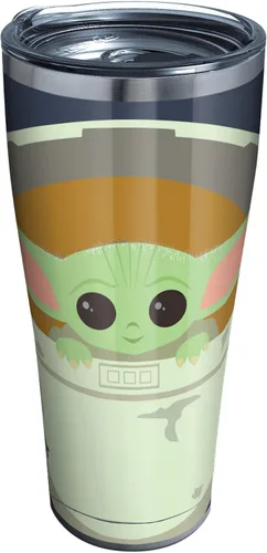Miniatura 12 de Tervis - Vaso de doble pared aislado, este vaso mantiene las bebidas frías y calientes, 16 onzas, transparente, The Mandalorian Child in Carrier