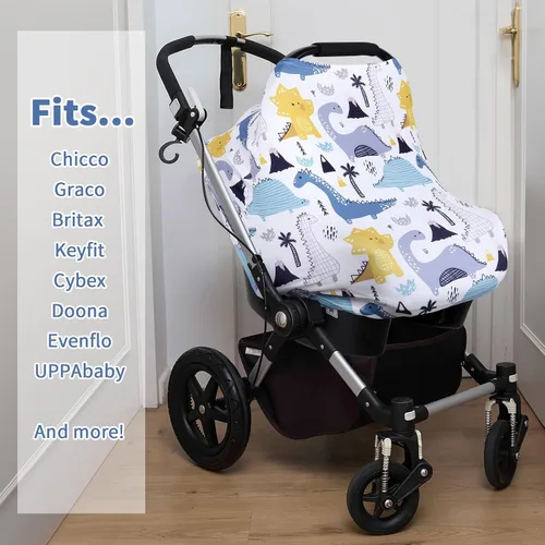 Miniatura 3 de Rquite Funda para Asiento de Coche Todo en Uno para Bebé, Fundas para Asiento de Coche para Niña y Niño, Funda Elástica y Suave para Asiento