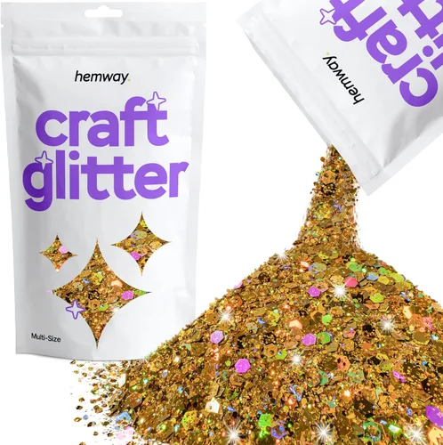 Miniatura 8 de Hemway Craft Glitter - Rojo Copos de lentejuelas metálicas de varios tamaños para manualidades de resina y epoxi Suministros para vasos