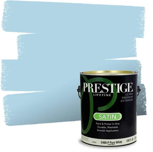 Miniatura 155 de Prestige Paints. - Base y pintura para exteriores en un solo galón, 1 galón. plano, comparable con Sherwin Williams Topsail. SW6799-PCM