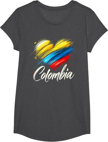 Miniatura 44 de Camiseta de orgullo colombiano con corazón de la bandera de Colombia