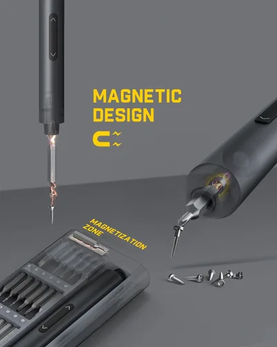 Miniatura 5 de Fanttik E1 Pro Mini destornillador eléctrico, juego de destornilladores de precisión con luz LED, 24 puntas magnéticas, máximo 3 N.m, almacenamiento