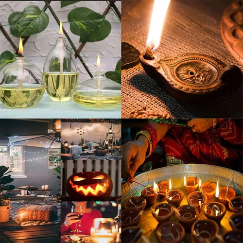 Miniatura 5 de AYLIFU - Paquete de 20 mechas de algodón para lámparas de aceite de 1/4 pulgadas x 5.9 in para quemadores de velas Pure Cotton,Round Candle