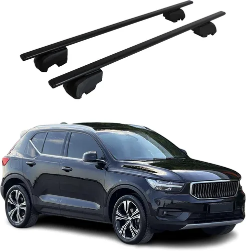 Miniatura 13 de OMAC Barras transversales para portaequipajes para Volvo XC40 2018 a 2023, 165 libras, plateadas, aerodinámicas, 2 piezas