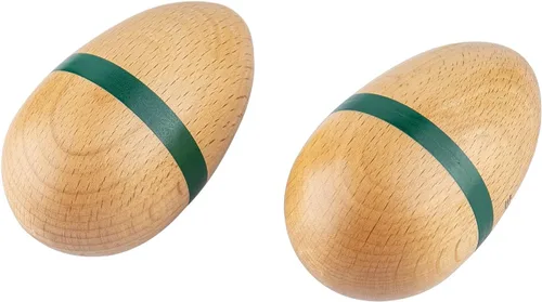 Cocteleras de huevos de madera para adultos, instrumento de percusión de mano para educación musical, premios en el aula (natural grande)