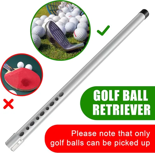 Miniatura 4 de Recogedor profesional de pelotas de golf, de aluminio duradero, tubo de liberación de tubo, herramienta de recogida de práctica de coleccionista, 39