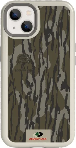 Miniatura 112 de cellhelmet Mossy Oak Agua Yellowfin Funda de doble capa en gris diseñada para iPhone 13 Mini a prueba de golpes y caídas, duradera, como se ve