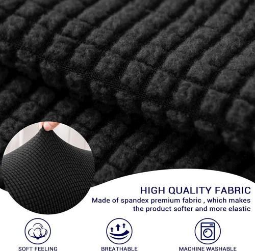 Miniatura 6 de SUBRTEX Juego de 2 fundas elásticas para brazos de sofá, fundas a cuadros para brazos de sofá, fundas antideslizantes para reposabrazos