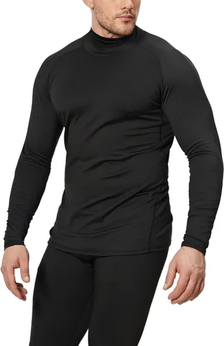 Miniatura 2 de Paquete de 5 o 4 camisetas térmicas de manga larga con cuello alto falso para hombre