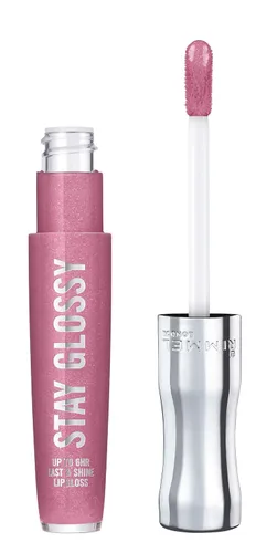 Miniatura 16 de Rimmel Stay Glossy Brillo de labios - Fórmula ligera y no pegajosa para color y brillo de labios - 130 Blushing Belgraves,.18oz Belgraves sonrojados