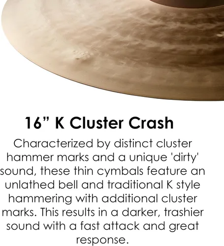 Miniatura 3 de Zildjian K0931 16" K Zildjian Cluster Crash