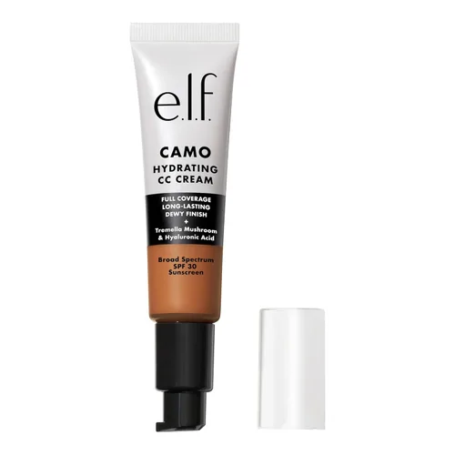 e.l.f. Crema Hidratante Camo CC, SPF 30, Base Correctora de Color de Cobertura Completa para un Acabado Luminoso, Vegana y Libre de Crueldad,