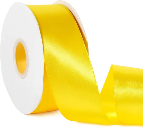 Miniatura 56 de Cinta de satén de color liso verde manzana de 1-1/2 pulgadas x 50 yardas, cinta de tela de poliéster de alta densidad de doble cara para envolver