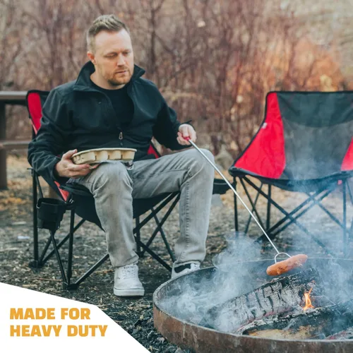 Miniatura 6 de MalloMe - Palos para s'mores para hoguera de 114 cm extra largos - Kit de palos para asar malvaviscos Smores - Pinchos para s'mores y tenedor