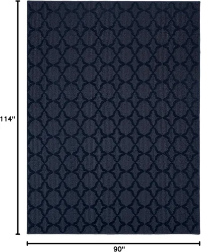 Miniatura 211 de Garland Rug Sparta - Alfombra antideslizante de polipropileno de 2 pies x 12 pies, color negro, ideal para salas de estar y pasillos, elegante