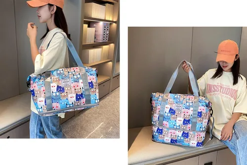 Miniatura 3 de Bolsa de viaje expandible, bolsa de viaje para el fin de semana, bolsa de gimnasio para mujer