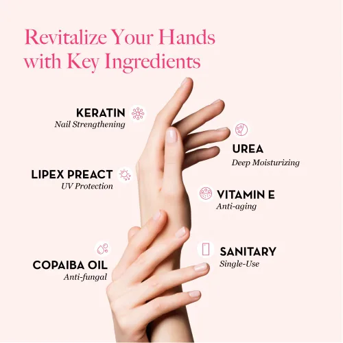 Miniatura 3 de Bodipure Máscara de mano hidratante todo en 1, máscara de mano de queratina y vitamina E para manos secas y agrietadas, fórmula de guantes