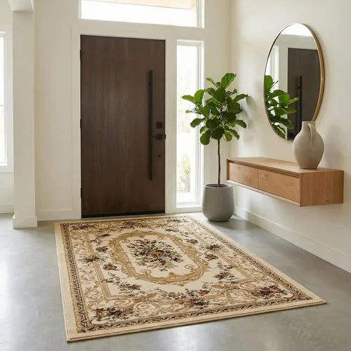 Miniatura 4 de Unique Loom Versailles Collection - Alfombra tradicional clásica con motivo floral, colección Versailles