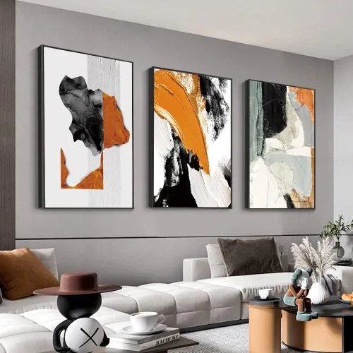 Lienzo decorativo para pared, arte estético abstracto, grafiti grande de 24 x 16 pulgadas, juego de 3 pósteres minimalistas de arte de la