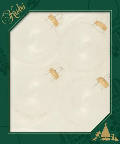 Miniatura 8 de Christmas by Krebs [Paquete de 12] Transparente con tapas plateadas de 2" (50 mm) Adorno de diseño sin costuras, esfera de cristal artesanal