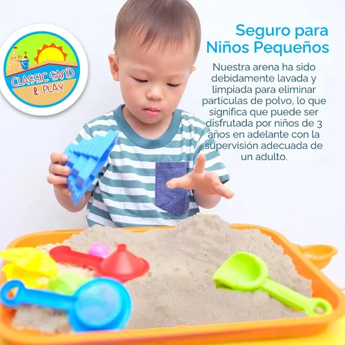 Miniatura 4 de Arena clásica y arena de juego para caja de arena, mesa, terapia y uso al aire libre, bolsa de 20 libras, natural, no tóxico, construcción