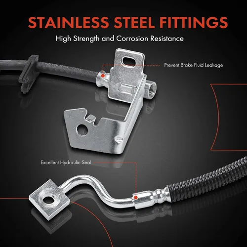 Miniatura 4 de A-Premium Manguera hidráulica de freno delantero compatible con modelos seleccionados de Ford - Para Mustang 2013-2014 5.8L - Reemplazo # DR3Z2078B