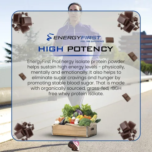 Miniatura 5 de EnergyFirst Aislado de proteína de suero de chocolate alimentado con pasto (2 libras), batido alto en proteínas, sin gluten, sin OMG, ideal