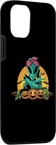 Miniatura 3 de iPhone 13 Pro Alien Peace Sign Halloween Costume Pumpkin Men Women Kids Case