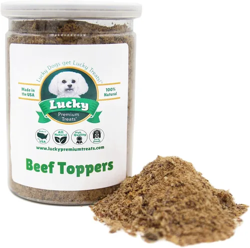Miniatura 11 de Lucky Premium - Gránulos de atún – Decoración de comida para perros hecha con atún real, condimento para añadir sabor a cada comida (16 onzas)