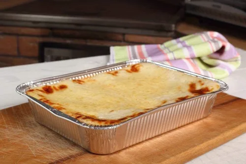Miniatura 7 de Sartenes de aluminio con tapas, bandejas desechables de papel de aluminio profundo para asar y hornear, bandejas extra resistentes y duraderas