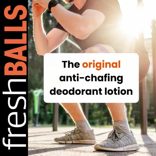 Miniatura 2 de Fresh BALLS - Desodorante de crema a polvo Loción antirozaduras y bolas desodorante para hombre, higiene para el área de la ingle, 3.4 onzas
