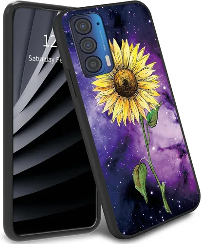 Miniatura 34 de Funda delgada para Moto Edge 2021 TPU con diseño de hojas de arte, cubierta de protección de cuerpo completo de goma de gel suave para Motorola Edge