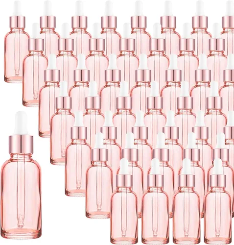 Miniatura 21 de Paquete de 48 Botellas Cuentagotas de Vidrio Transparente de 1 oz, Botellas Cuentagotas con Cuentagotas de Vidrio para Aceites Esenciales, Perfumes