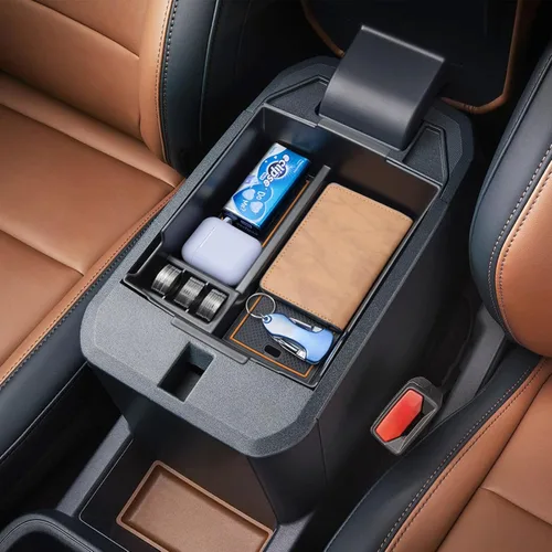 Miniatura 7 de TOPINSTALL Organizador Azul Compatible con Accesorios Ford Maverick 2022-2026, Caja de Almacenamiento para Consola Central de Camioneta Pickup Truck