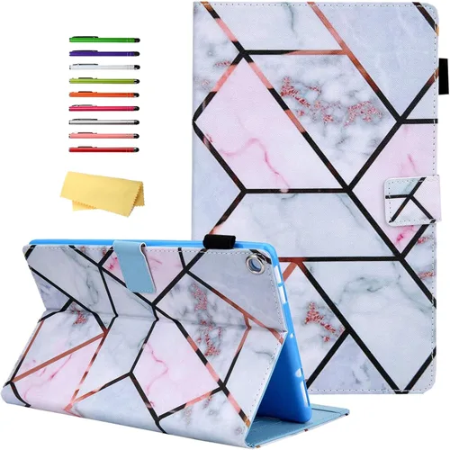 Miniatura 19 de Funda para tablet Fire HD 8 de 8ª/7ª/6ª generación de 8.0 pulgadas con soporte para lápices [encendido y apagado automático] ranuras para tarjetas