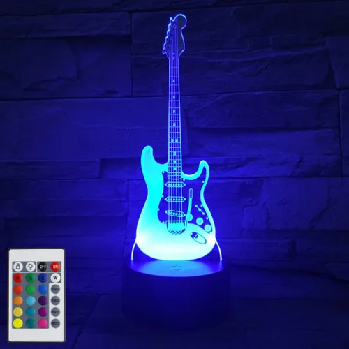 Miniatura 9 de Luz Nocturna de Ilusión 3D AZIMOM con Forma de Piano, 16 Colores Cambiantes, Control Inteligente Táctil, Control Remoto, Ilusión Óptica, Lámpara