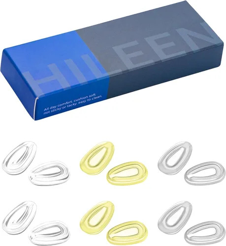 Miniatura 5 de 6 pares de almohadillas de nariz de repuesto amarillas y grises y transparentes para Oakley Feedback OO4079 Holbrook Metal OO4123 Crosshair OO4060