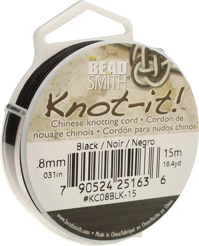 Miniatura 21 de The Beadsmith Knot-it - Cordón de nailon chino, color Siam oscuro, 0.031 in de diámetro, carrete de 49.2 ft