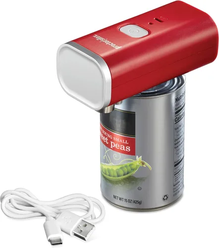Miniatura 8 de Proctor Silex Abrelatas Eléctrico Automático, Operación Inalámbrica Sin Manos y Recargable por USB, Autoalineación, Corta Bordes de Tapa con Toque