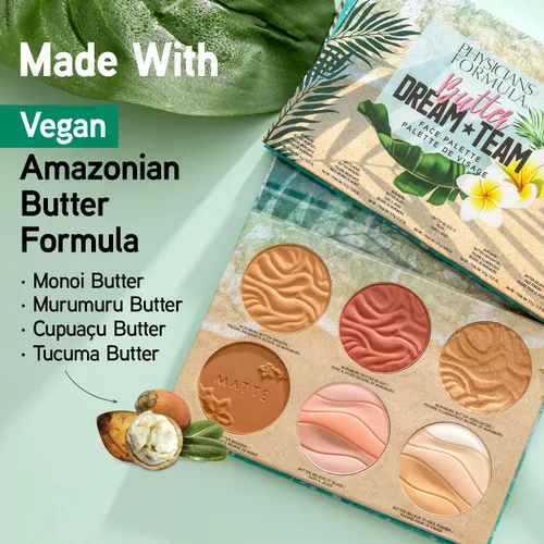 Miniatura 5 de Physicians Formula - Paleta de mantequilla, bronceador nutritivo, rubor, resaltador y mezcla de polvo facial hidratante, libre de crueldad - Equipo