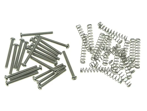 Miniatura 8 de Dopro Paquete de 20 tornillos Humbucker para pastillas de guitarra de rosca métrica Humbucker Tornillos de altura con muelles para pastillas Epi SG