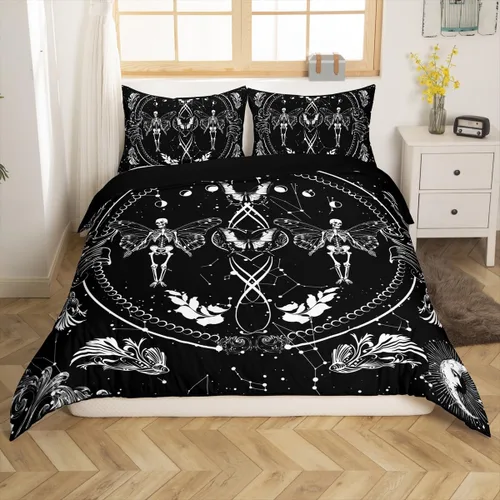 Miniatura 18 de Erosebridal - Juego de ropa de cama con diseño de parque nacional, funda de edredón de montañas humeantes, funda de edredón verde bruma y árbol