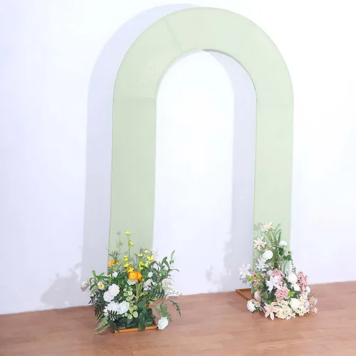 Miniatura 16 de Efavormart - Funda de arco abierto de elastano beige de 7 pies, doble cara, ajuste cómodo, en forma de U, para bodas escandalosas y decoración