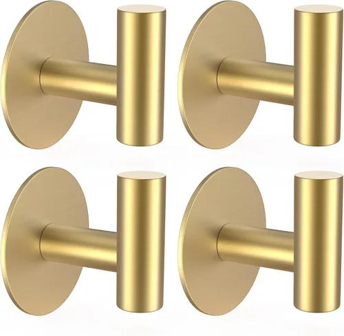 Miniatura 9 de HUFEEOH Ganchos adhesivos para toallas, ganchos de aluminio para toallas de baño, ganchos de pared para colgar, ganchos de pared adhesivos