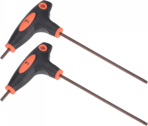 Miniatura 6 de uxcell Llave hexagonal de extremo de bola de 0.197 in, llave inglesa con mango en T, acero métrico S2 2 piezas