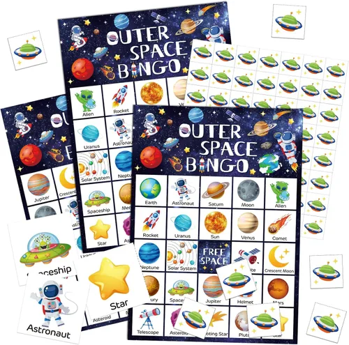 Miniatura 15 de Shappy 35 tarjetas de juego de bingo para acampar con 24 jugadores, juegos de aventura y fiesta, bosque, selva, tarjetas de bingo para actividades