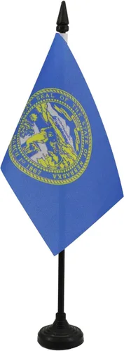Miniatura 67 de Bandera de mesa de Colorado de 4 x 6 pulgadas, bandera de escritorio del estado de Colorado de EE. UU., 5.9 x 3.9 in, palo y base de plástico negro