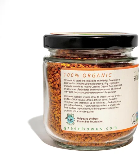 Miniatura 3 de Polen de abejas – 100% orgánico greenbow USDA Certificado Orgánico, Puro, y Natural Abeja Polen – Super alimento repleto de Proteínas, vitaminas