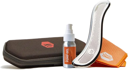 Miniatura 8 de SIDEKICK Echo Muscle Scraper - Herramienta Gua Sha de acero - con agarre antifatiga patentado de acero inoxidable - Kit completo incluido - Diseñado